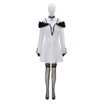 Lili Tekken 8 Cosplay Costume White Dress Suit Halloween Outfit Becostume